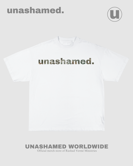 Unashamed Camo Tee (white)